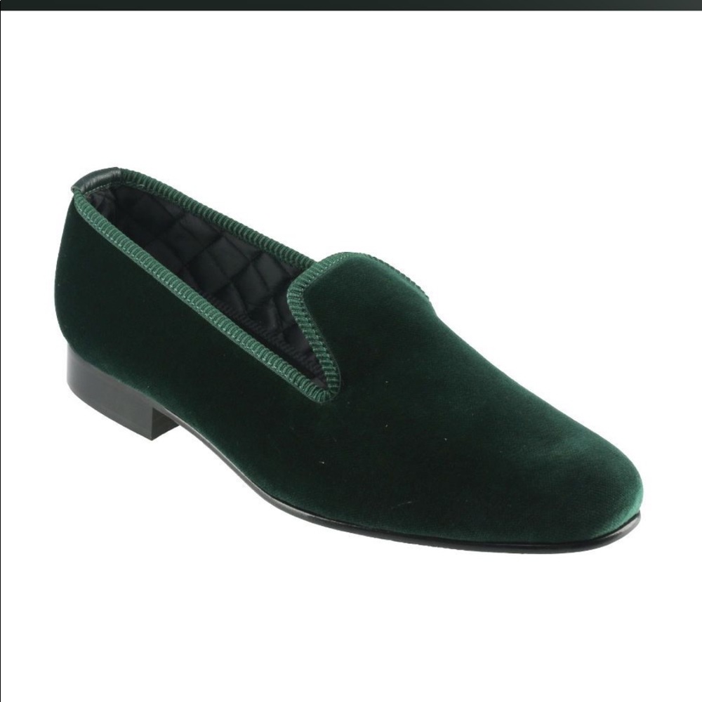 Shipton & Heneage Green Velvet Slipper UK6